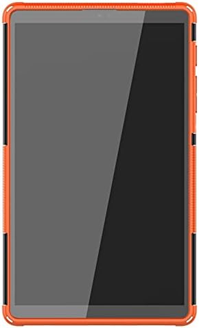 DwayBox para Samsung Galaxy Tab A7 Lite Caso 2021 8,7 polegadas SM -T225/T220, armadura híbrida pesada 2in1 tpu + pc combina camada dupla camada robusta capa de protetor à prova de choque com kickstand -Orange