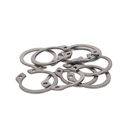 MROMAX Circlips externos, anéis de retenção externos de 17,5 mm OD, 304 anéis de retenção de eixo