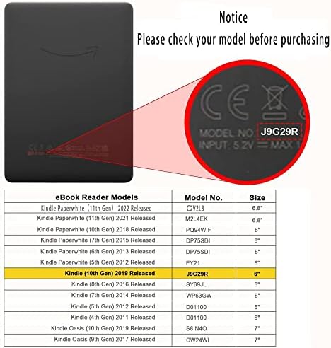 Capa de caixa para Kindle Touch 2014 Ereader Slim Protective Caso Smart Case para o modelo WP63GW