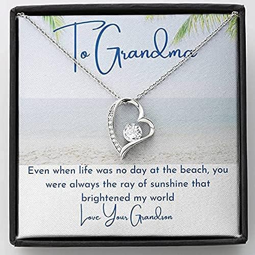 Praia temática para o meu colar de avó do neto, presente meu colar da avó, colar da avó, mesmo quando a vida