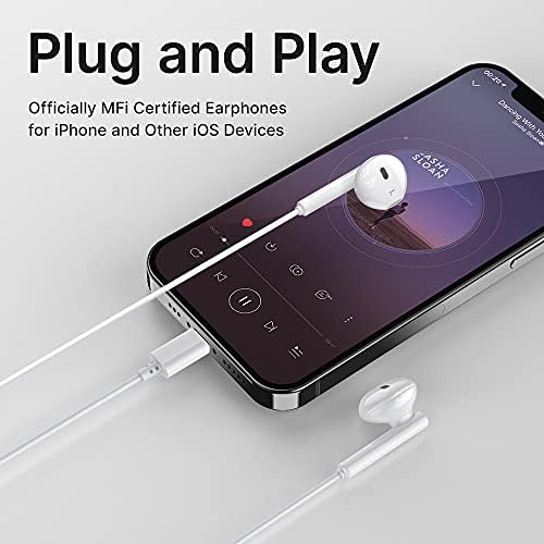fones de ouvido para iPhone, fones de ouvido com relâmpagos com fio para iPhone 13 14 12 Pro Max