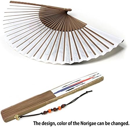 Fã da mão tradicional de bambu coreano Hanji com Norigae grande presente dobrável Taegeukgi