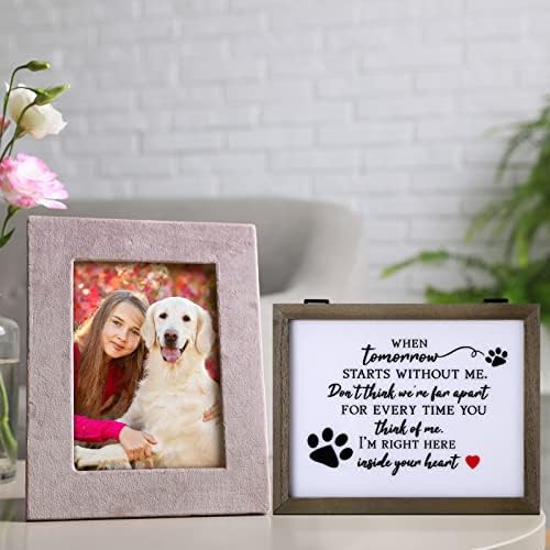 Presente de simpatia de cães 8 x 10 led memorial shadow box condolência Remembrance luto Gifts Gifts Pet Memorial