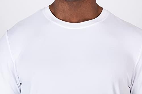 Camada 8 2 Pacote camisas de treino masculino- Desempenho de umidade seco Wicking Tech Athletic