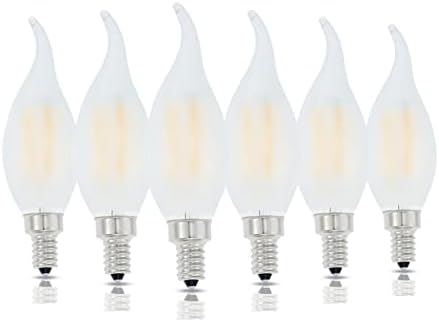 Lâmpadas de candelabra lamsky e12 lâmpadas lideradas por 40 watts equivalentes, 400 lúmens brancos