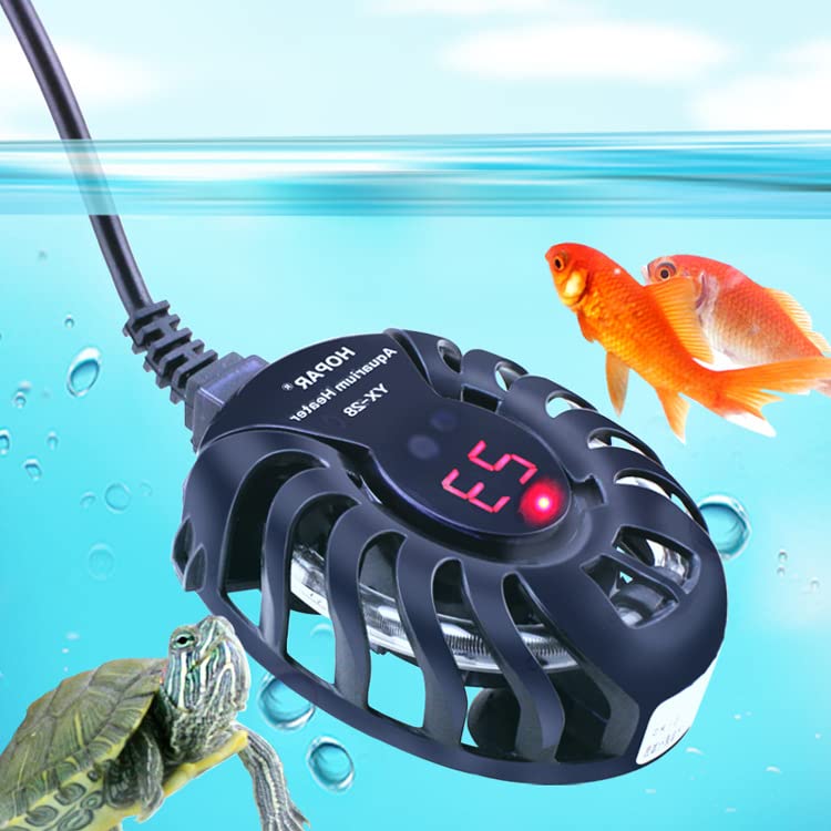 Haiba Small Fish Tank Mini Display Digital Haste de aquecimento Tanque de tartaruga de quartzo de