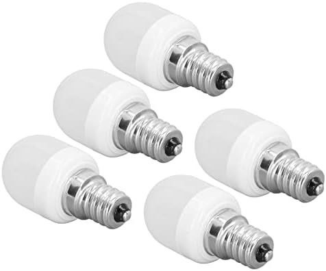 Jaxenor Conjunto de 5 lâmpadas LED de 1,5 W de alta temperatura com base E12, 75 lúmen, ideal para o