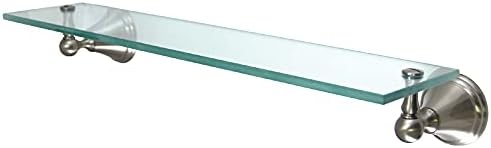 Kingston Brass BA2979SN Governor Glass Shelf, 20-3/4 de comprimento, níquel escovado