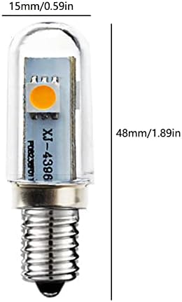 Lâmpadas de lâmpadas LED de YDJOO E12 0,5W Mini vela lâmpadas 5W Bulbo de aparelho equivalente Mini lâmpada